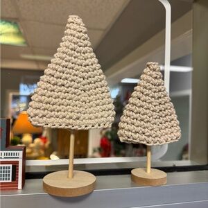 Handcrafted Beige Holiday Tree Decor